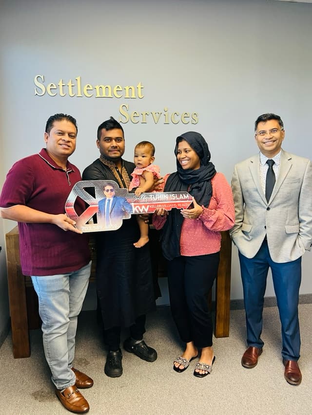 Client celebrating successful closing